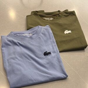 Lacoste Light purple and Olive T-Shirts slim fit size 34